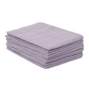 12 Pack Cotton Napkins, Great Napkins 17x17 Inch Grey Purple